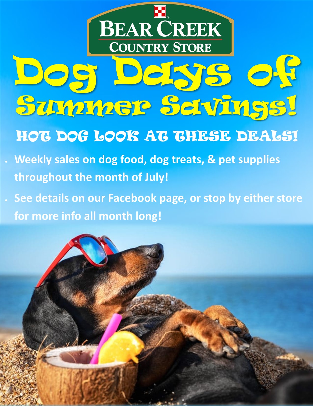 Dog Days of Summer Savings - Bear Creek Country Store